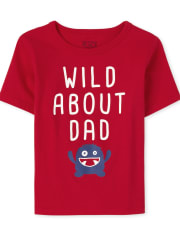 Camiseta con gráfico Wild About Dad para bebés y niños pequeños