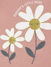 T-shirt graphique Mommy's Daisy pour bébés et petites filles