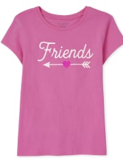 Camiseta con estampado de mejores amigas para niñas