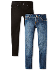 Lot de 2 jeans basiques super skinny pour fille