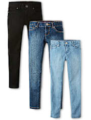 Lot de 3 jeans basiques super skinny pour fille