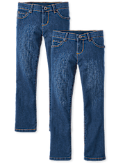 Lot de 2 jeans bootcut pour fille