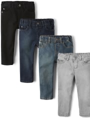 Baby And Toddler Boys Basic Skinny Jeans 4-Pack