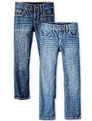 Lot de 2 jeans droits basiques pour garçon