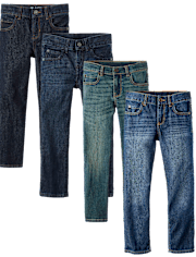 Pack de 4 vaqueros rectos básicos para niño