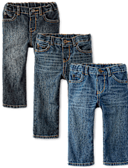 Baby And Toddler Boys Straight Jeans 3-Pack