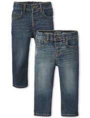 Baby And Toddler Boys Stretch Skinny Jeans 2-Pack