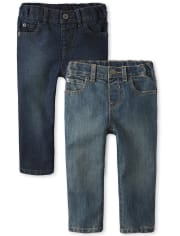 Baby And Toddler Boys Basic Skinny Jeans 2-Pack