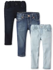 Baby And Toddler Girls Basic Skinny Jeans 3-Pack