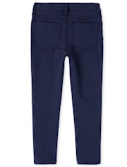 Girls Uniform Ponte Knit Pull On Jeggings 2-Pack - Slim