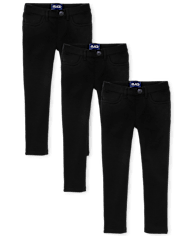 Girls Uniform Ponte Knit Pull On Jeggings 3-Pack