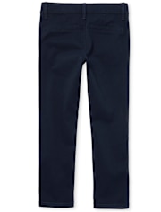 Paquete de 2 pantalones chinos ajustados elásticos uniformes para niñas - Slim