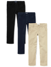 Lot de 3 pantalons chino skinny extensibles pour fille