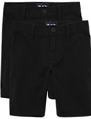 Lot de 2 shorts chino extensibles pour filles - Slim