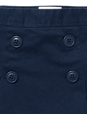 Girls Uniform Pleated Button Skort 2-Pack