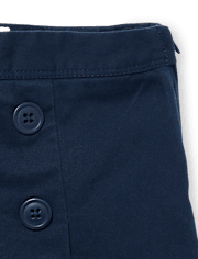 Girls Uniform Pleated Button Skort 2-Pack