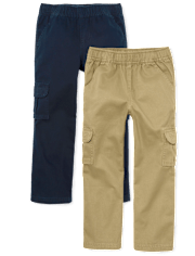 Pantalón cargo sin cierre para niño 2-Pack
