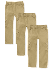 Boys Pull On Cargo Pants 3-Pack