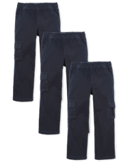 Pantalón cargo sin cierre 3-Pack para niño