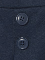 Toddler Girls Uniform Ponte Knit Button Skort 2-Pack