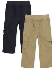 Toddler Boys Uniform Cargo Pants 2-Pack