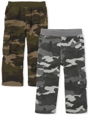 Toddler Boys Uniform Cargo Pants 2-Pack