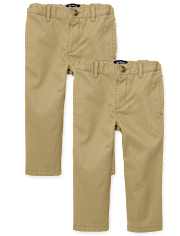 Paquete de 2 pantalones chinos para bebés y niños pequeños