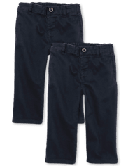Paquete de 2 pantalones chinos para bebés y niños pequeños