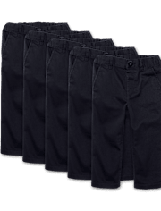 Pantalones chinos ajustados para bebés y niños pequeños, paquete de 5