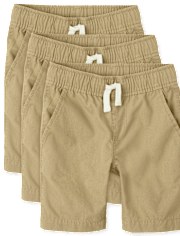 Lot de 3 shorts de jogging uniformes à enfiler pour garçon