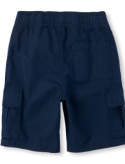 Boys Uniform Pull On Cargo Shorts 4-Pack