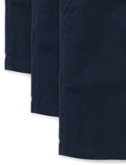 Lot de 3 shorts chino extensibles uniformes pour garçon