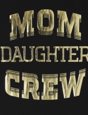 Camiseta estampada Family Mom Crew a juego para mujer