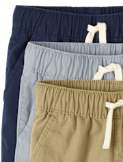 Paquete de 3 pantalones cortos tipo jogger para bebés y niños pequeños
