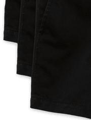 Pantalones cortos chinos de uniforme para bebés y niños pequeños, paquete de 3