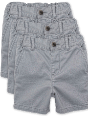 Lot de 3 shorts chino uniformes pour bébés et tout-petits garçons