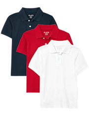 Kids Uniform Pique Polo 3-Pack