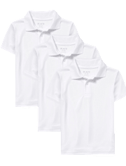 Polo de rendimiento uniforme para niños, paquete de 3