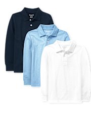 Kids Uniform Pique Polo 3-Pack