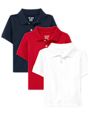Baby And Toddler Uniform Pique Polo 3-Pack