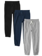 Lot de 3 pantalons de jogging en polaire pour garçon