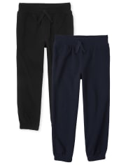 Boys Uniform Fleece Jogger Pants 2 Pack MULTI The Children s Place CA