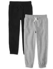 Lot de 2 pantalons de jogging en polaire pour garçon