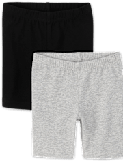 Shorts de ciclismo para niñas pequeñas, paquete de 2