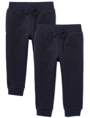 Ensemble de 2 pantalons de jogging en molleton actif pour bébés et tout-petits garçons