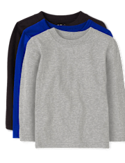 Paquete de 3 camisetas básicas con capas para bebés y niños pequeños
