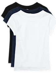 Lot de 3 t-shirts à superposition basiques pour filles