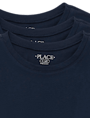 Paquete de 3 camisetas básicas con capas de uniforme para niñas