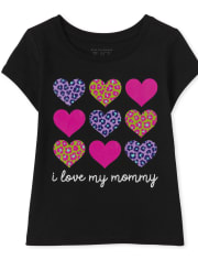 Baby And Toddler Girls Love Mommy Graphic Tee