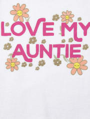 Baby And Toddler Girls Love My Auntie Graphic Tee